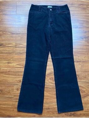 Vintage 90's Asphalt Faded Black Corduroy High Waist Flared Pants Size 9 Retro